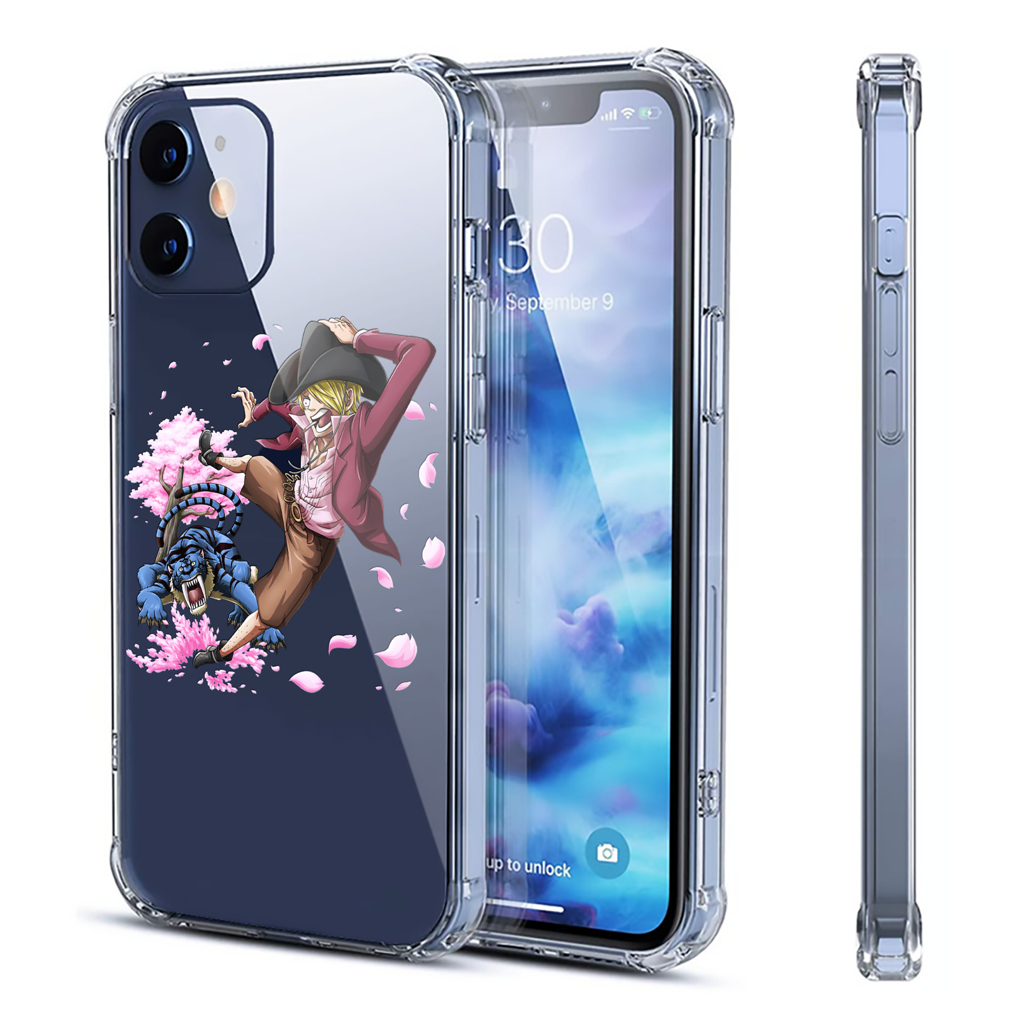 （画像用） ワンピース サンジ ONE PIECE Sanji 【iPhone 12シリーズ対応】透明スマホケース（クリアソフトケース）